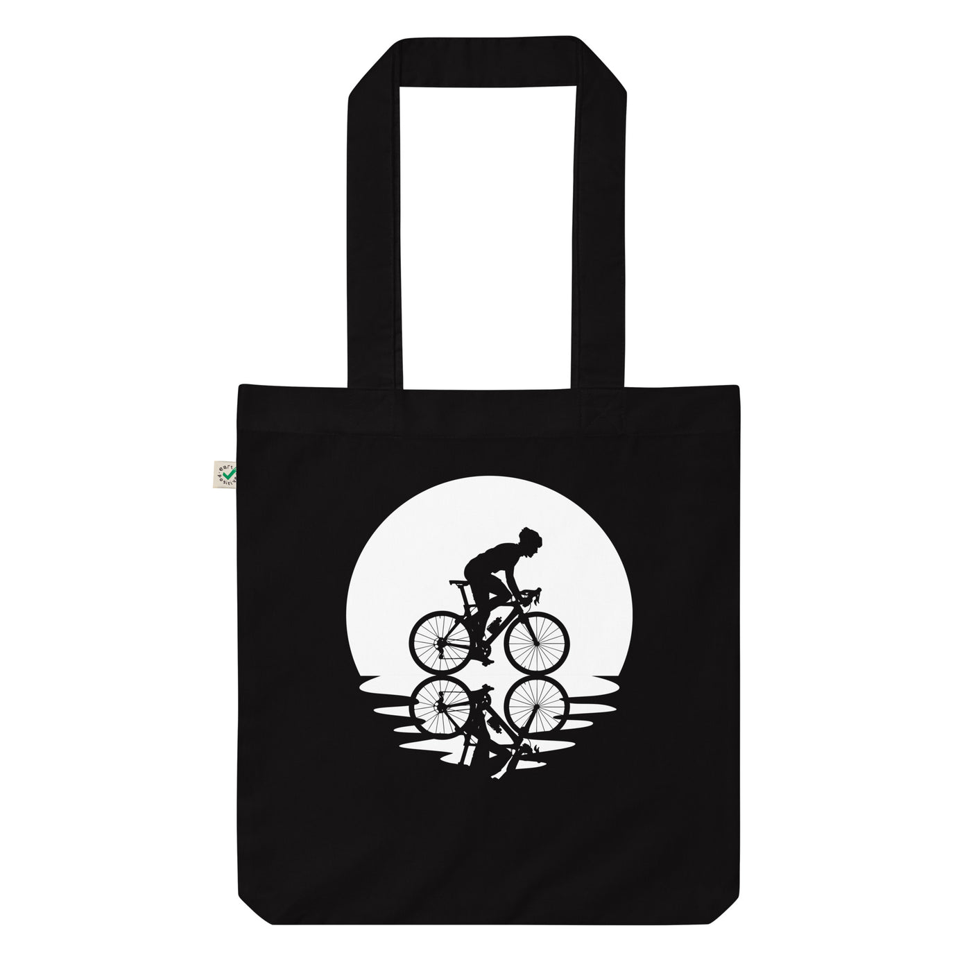 Kreis Und Spiegelung – Mann Radelt - Organic Einkaufstasche fahrrad