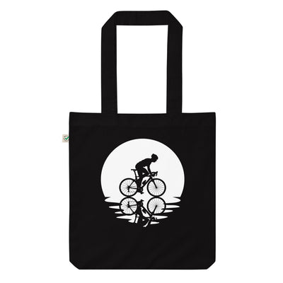 Kreis Und Spiegelung – Mann Radelt - Organic Einkaufstasche fahrrad Black