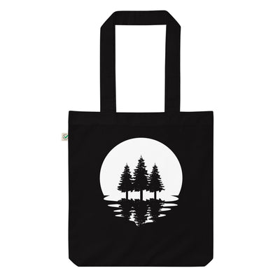 Kreis Und Spiegelung – Bäume - Organic Einkaufstasche camping