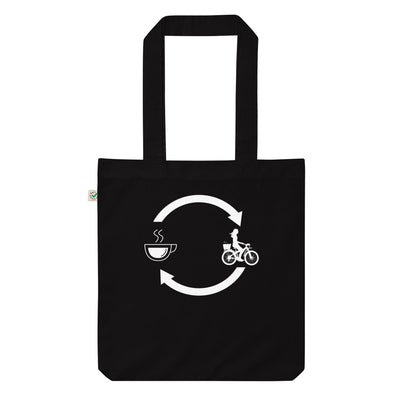 Kaffee, Pfeile Laden Und Radfahren 2 - Organic Einkaufstasche fahrrad Black