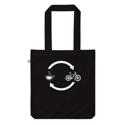 Kaffee, Ladepfeile Und E-Bike - Organic Einkaufstasche e-bike Black