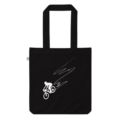 Kurvenlinie – Radfahren - Organic Einkaufstasche fahrrad Black