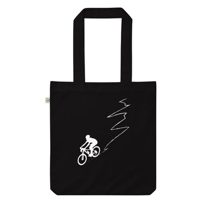 Kurvenlinie – Radfahren - Organic Einkaufstasche fahrrad Black