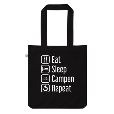 Eat Sleep Campen Repeat - Organic Einkaufstasche camping
