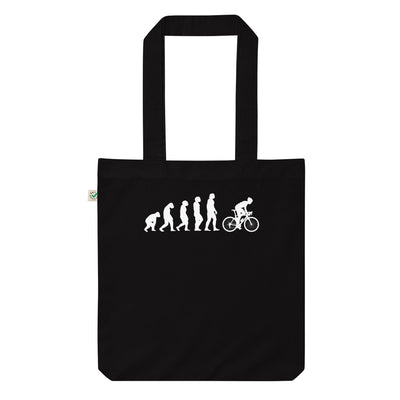 Evolution Und Radfahren - Organic Einkaufstasche fahrrad Black