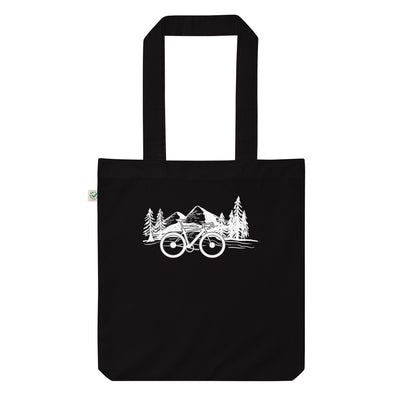 Fahrrad Und Berge - Organic Einkaufstasche fahrrad Black