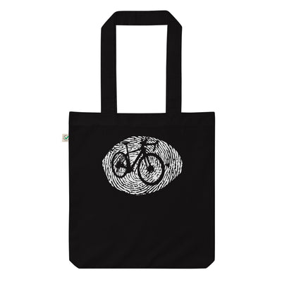 Fingerabdruck - Radfahren - Organic Einkaufstasche fahrrad Black