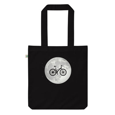 Vollmond - Radfahren - Organic Einkaufstasche fahrrad Black