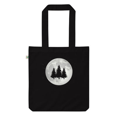 Vollmond - Bäume - Organic Einkaufstasche camping Black