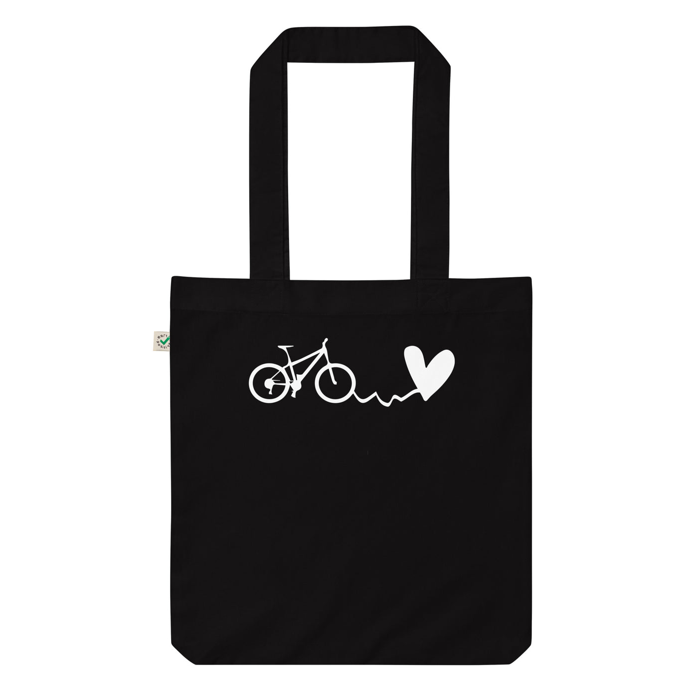 Herz - Radfahren - Organic Einkaufstasche fahrrad Default Title