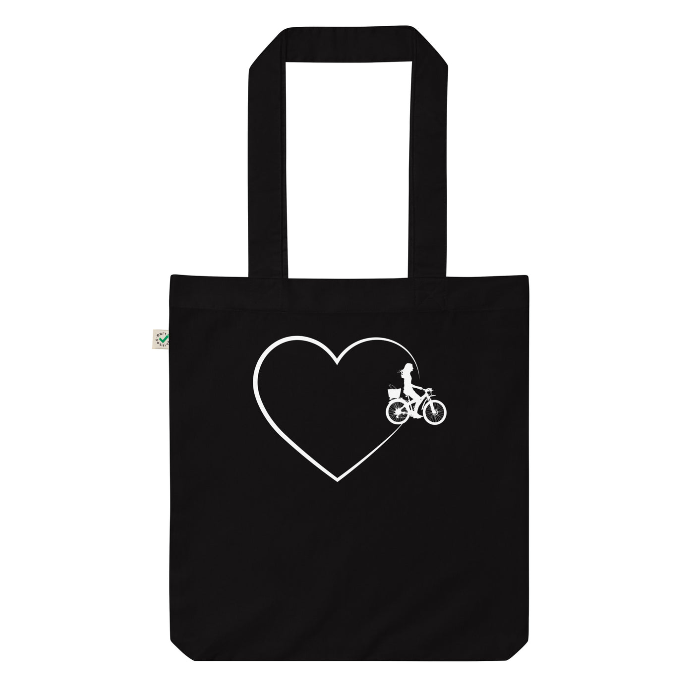 Herz 2 Und Radfahren - Organic Einkaufstasche fahrrad