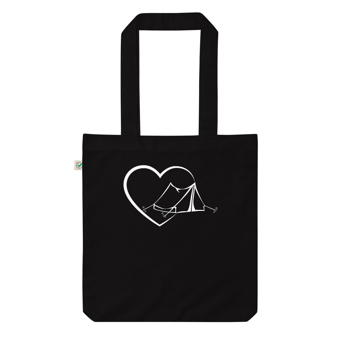 Herz Und Zelt - Organic Einkaufstasche camping Black