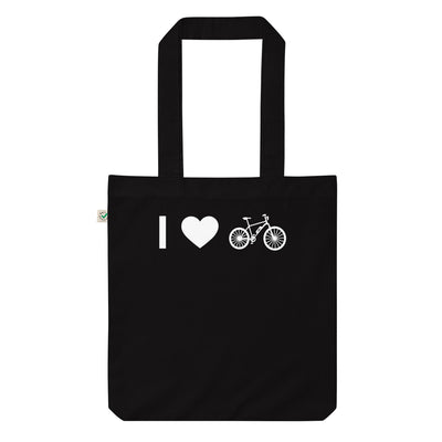 Herz Und E-Bike - Organic Einkaufstasche e-bike Black