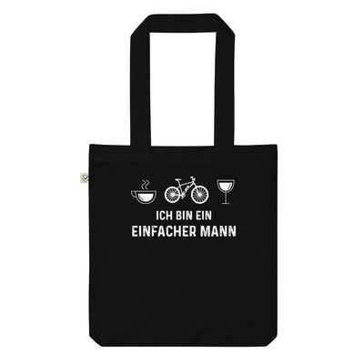 Ich Bin Ein Einfacher Mann - Organic Einkaufstasche e-bike Black