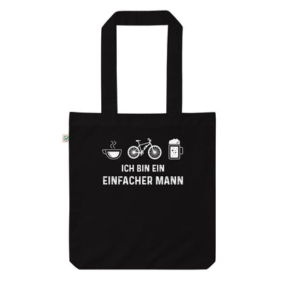 Ich Bin Ein Einfacher Mann - Organic Einkaufstasche e-bike Black