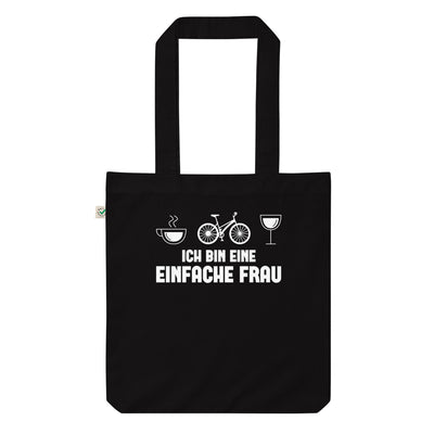 Ich Bin Eine Einfache Frau - Organic Einkaufstasche fahrrad Black