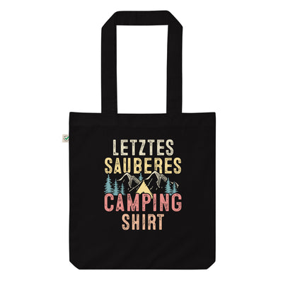 Letztes Sauberes Camping Shirt - Organic Einkaufstasche camping Black
