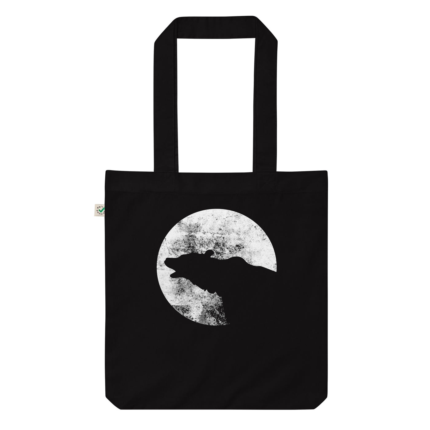 Mond - Bär - Organic Einkaufstasche camping Black