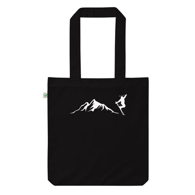 Berg - Skifahren - (14) - Organic Einkaufstasche klettern ski