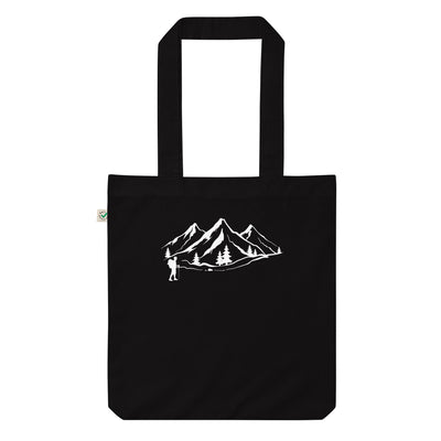 Berg 1 Und Wandern - Organic Einkaufstasche wandern Black