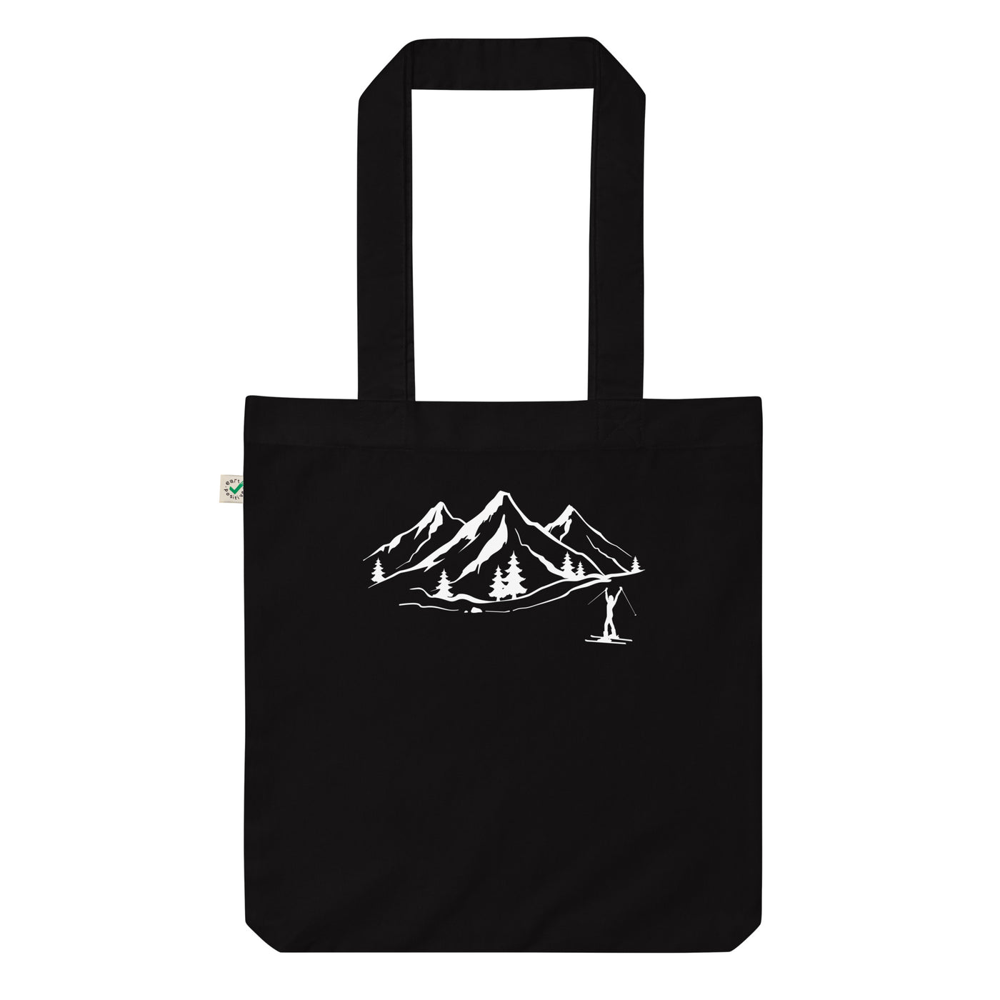 Berg 1 Und Skifahren - Organic Einkaufstasche klettern ski