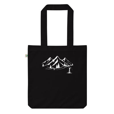 Berg 1 Und Skifahren - Organic Einkaufstasche klettern ski