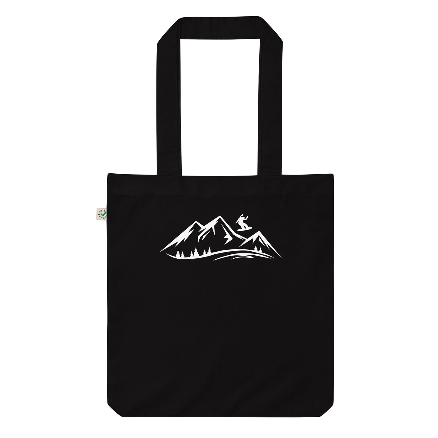 Berg- Und Snowboardfahren - Organic Einkaufstasche snowboarden Black