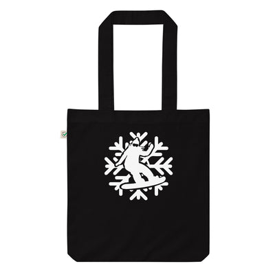 Schneeflocke - Snowboarding - Organic Einkaufstasche snowboarden Black