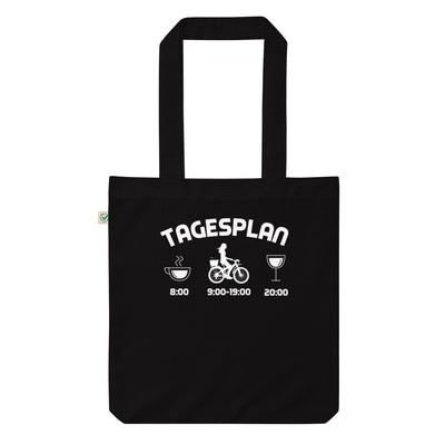 Tagesplan - Organic Einkaufstasche fahrrad Black