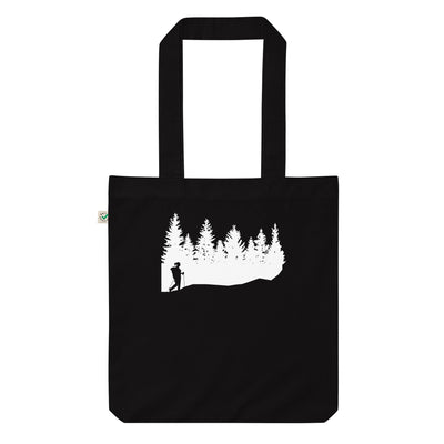 Bäume - Wandern - Organic Einkaufstasche wandern Black