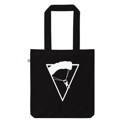 Dreieck - Gleitschirmfliegen - Organic Einkaufstasche berge Black