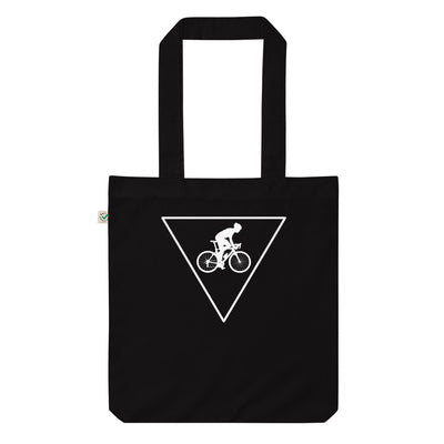 Dreieck Und Radfahren - Organic Einkaufstasche fahrrad Black