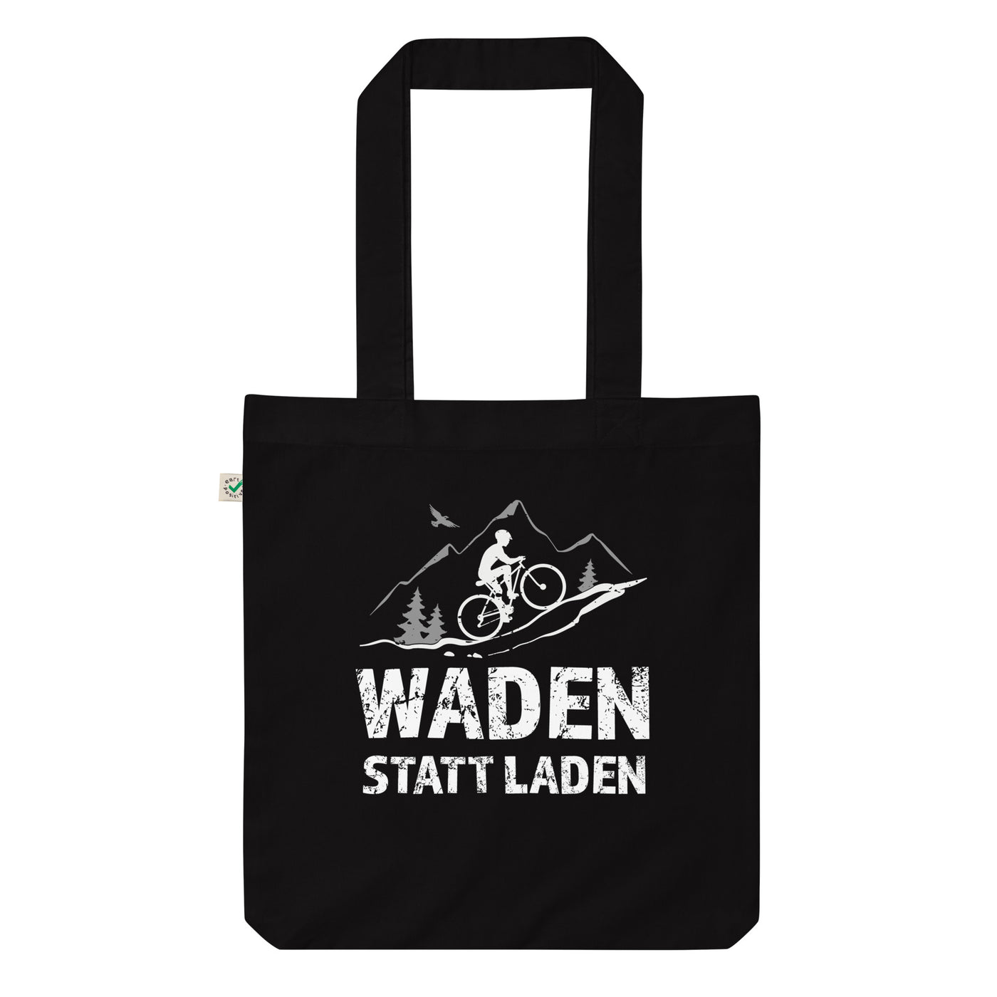 Waden Statt Laden - Organic Einkaufstasche fahrrad Black