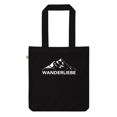 Wanderliebe - Organic Einkaufstasche berge Black