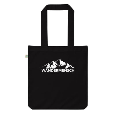 Wandermensch - Organic Einkaufstasche berge Black