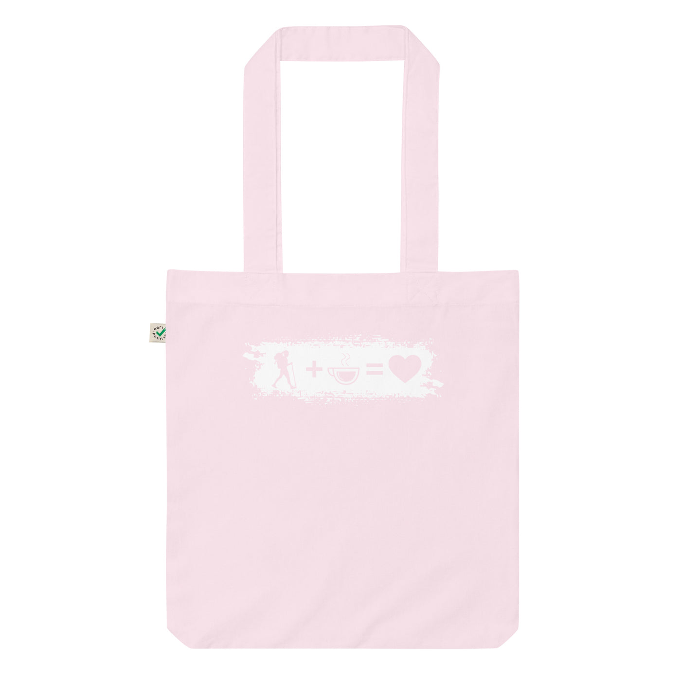 Grunge-Rechteck – Herz – Kaffee – Weiblich Wandernd - Organic Einkaufstasche wandern Candy Pink