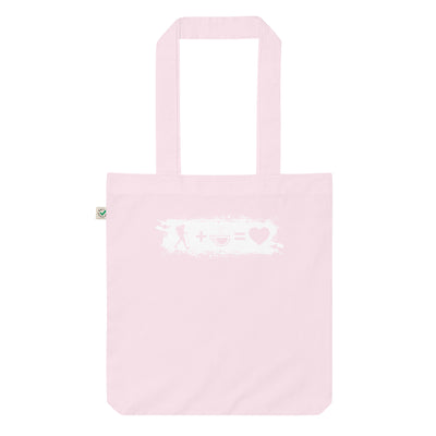 Grunge-Rechteck – Herz – Kaffee – Weiblich Wandernd - Organic Einkaufstasche wandern Candy Pink