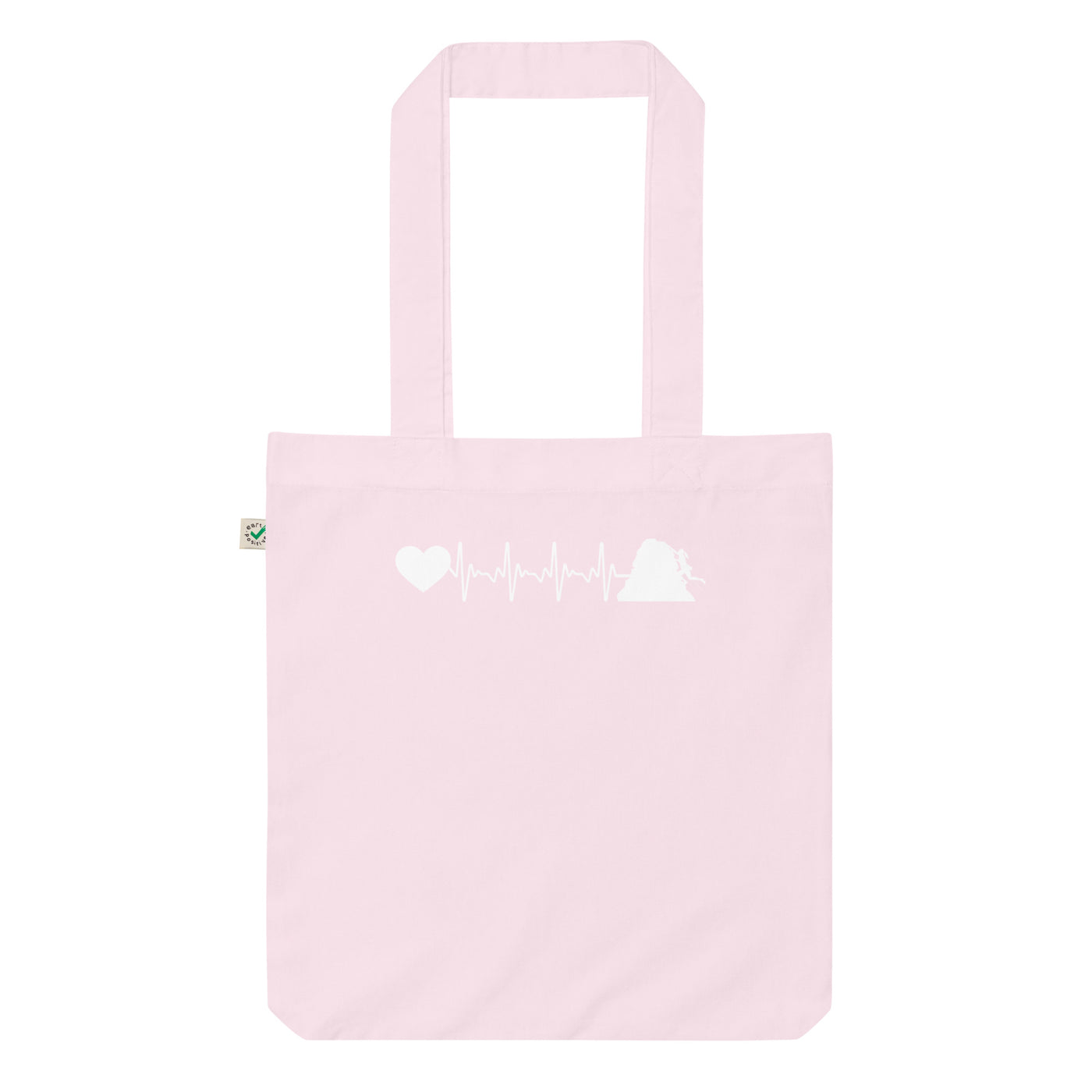 Herzschlag Herz Und Klettern - Organic Einkaufstasche klettern Candy Pink