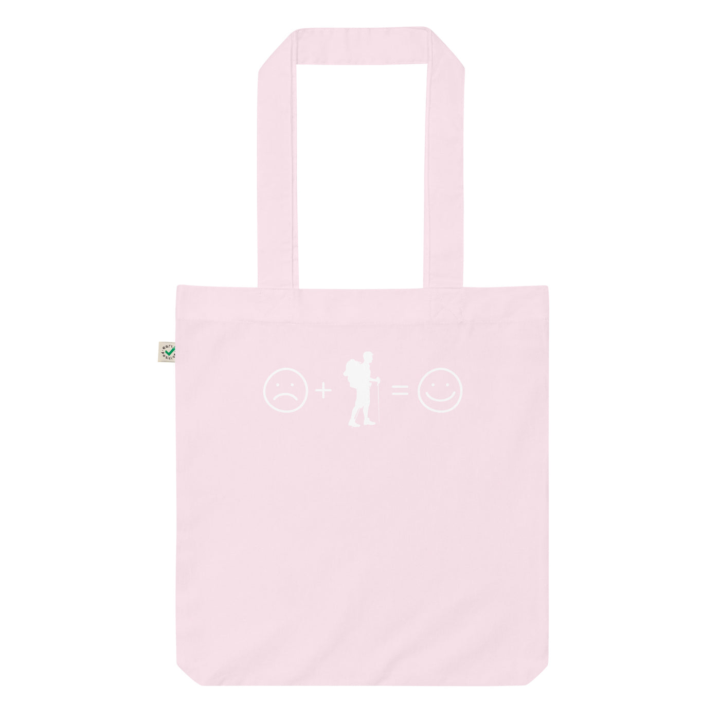 Lächelndes Gesicht Und Wandern - Organic Einkaufstasche wandern Candy Pink