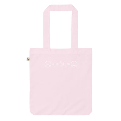 Lächelndes Gesicht Und Berg - Organic Einkaufstasche berge Candy Pink