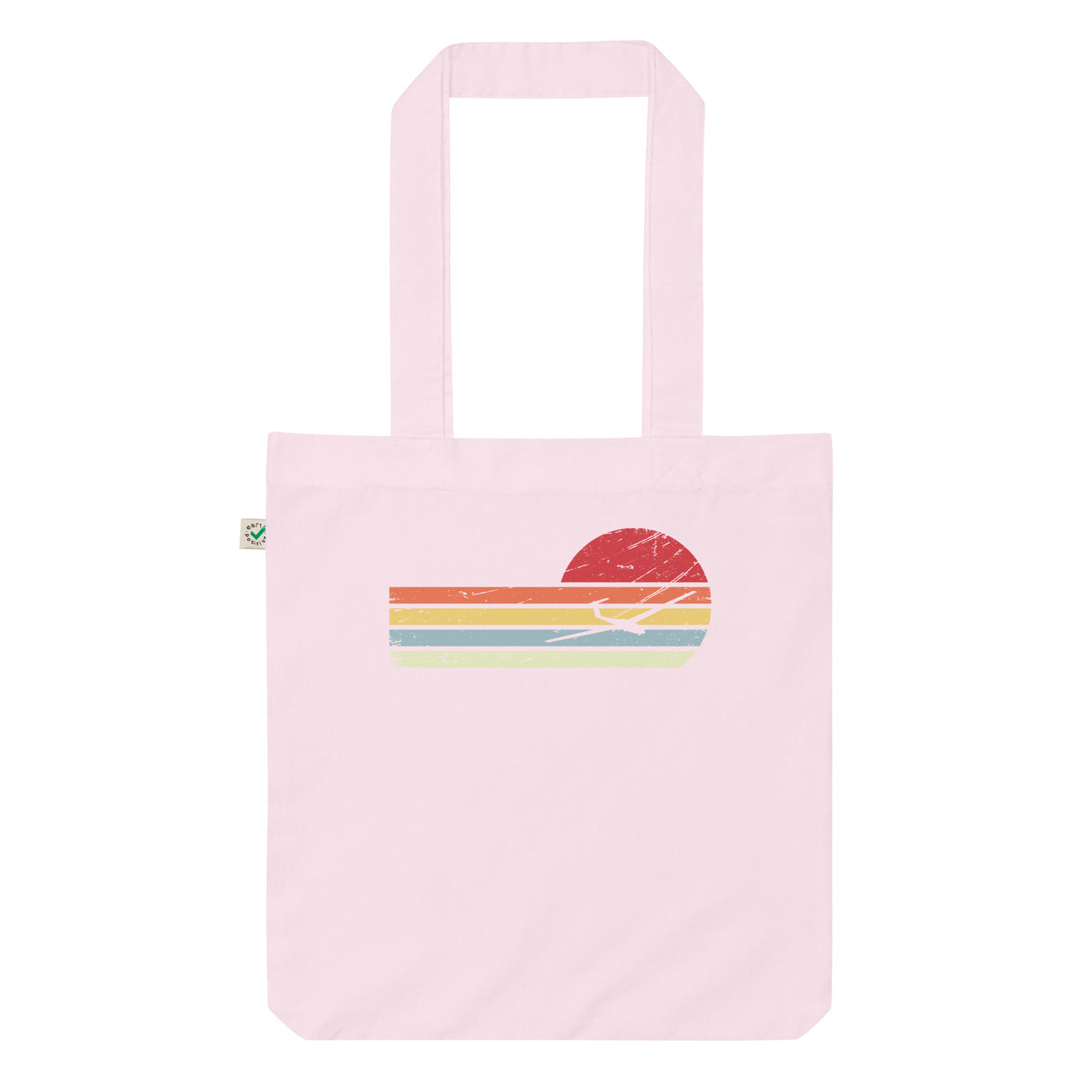 Sonne Und Retro-Linien - Segelflugzeug - Organic Einkaufstasche berge Candy Pink