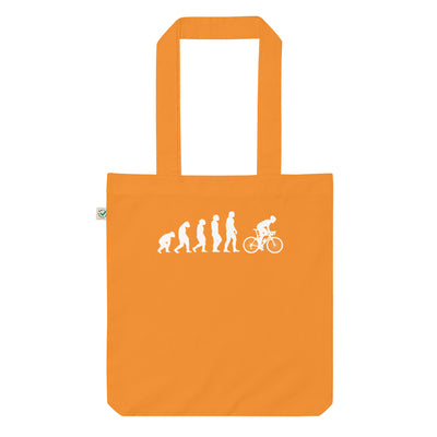 Evolution Und Radfahren - Organic Einkaufstasche fahrrad Cinnamon