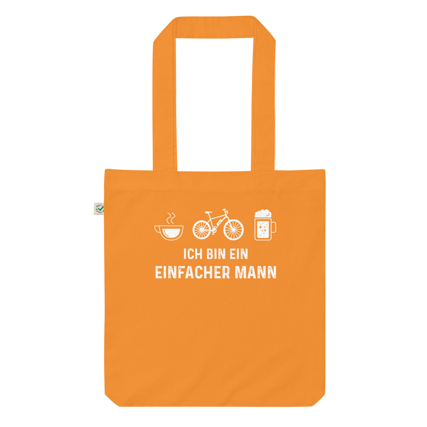 Ich Bin Ein Einfacher Mann - Organic Einkaufstasche e-bike Cinnamon