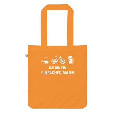 Ich Bin Ein Einfacher Mann - Organic Einkaufstasche e-bike Cinnamon