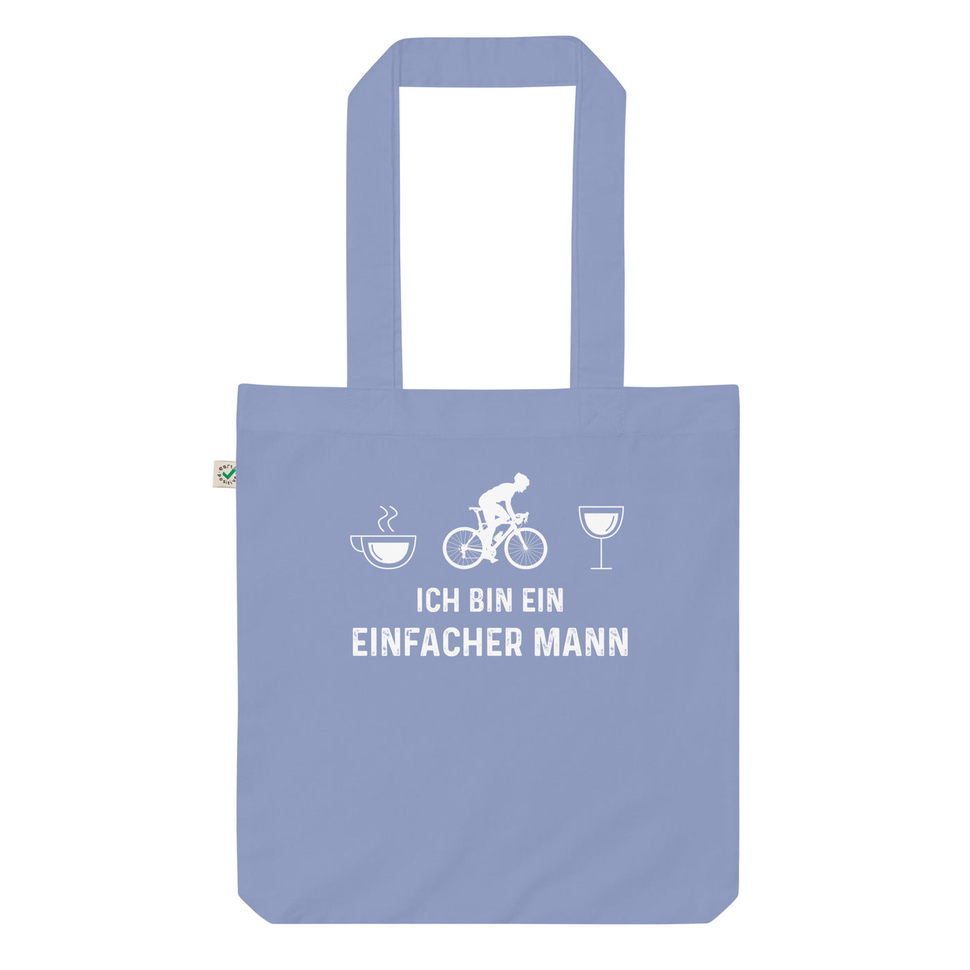 Ich Bin Ein Einfacher Mann 1 - Organic Einkaufstasche fahrrad Light Denim