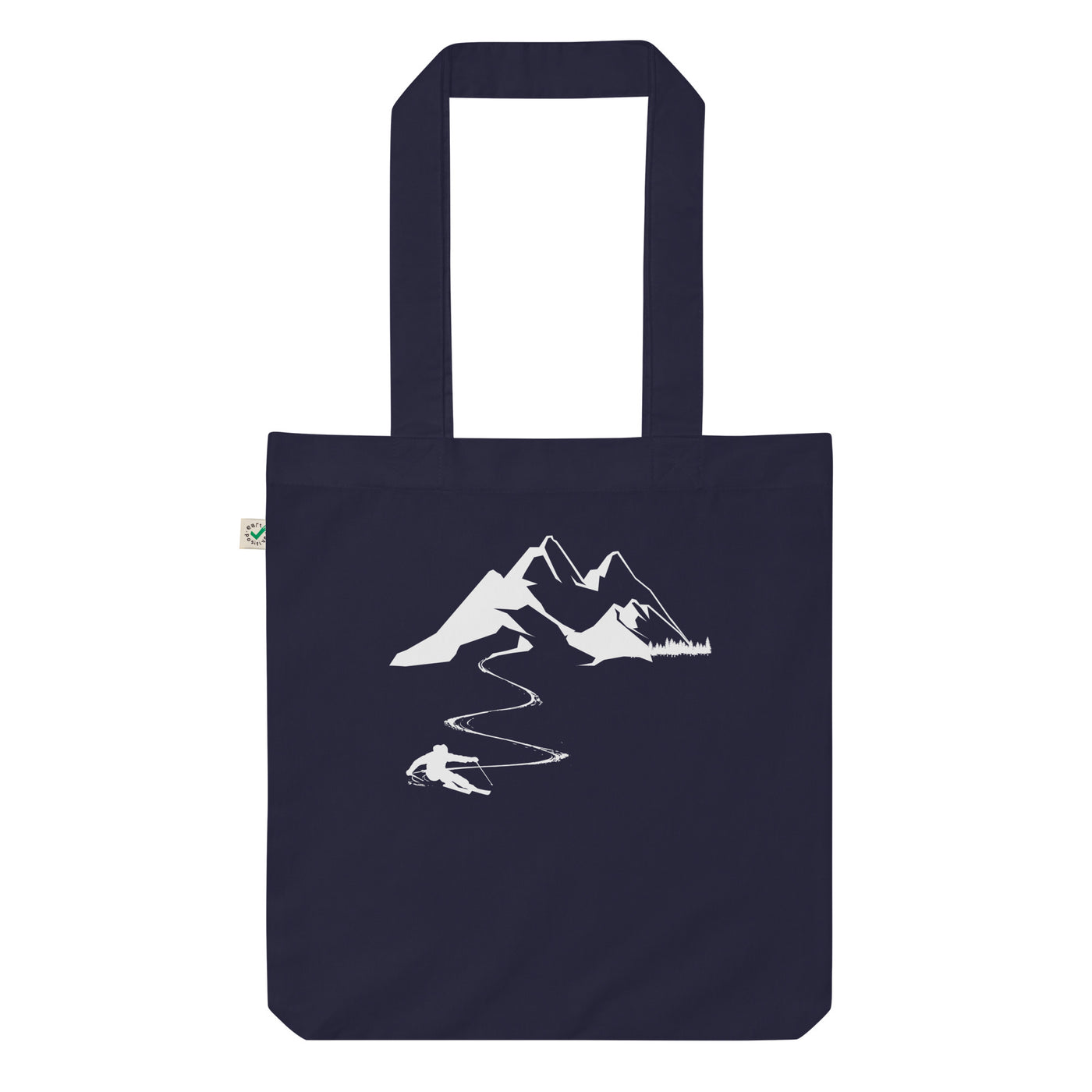 Skisüchtig - Organic Einkaufstasche ski Navy