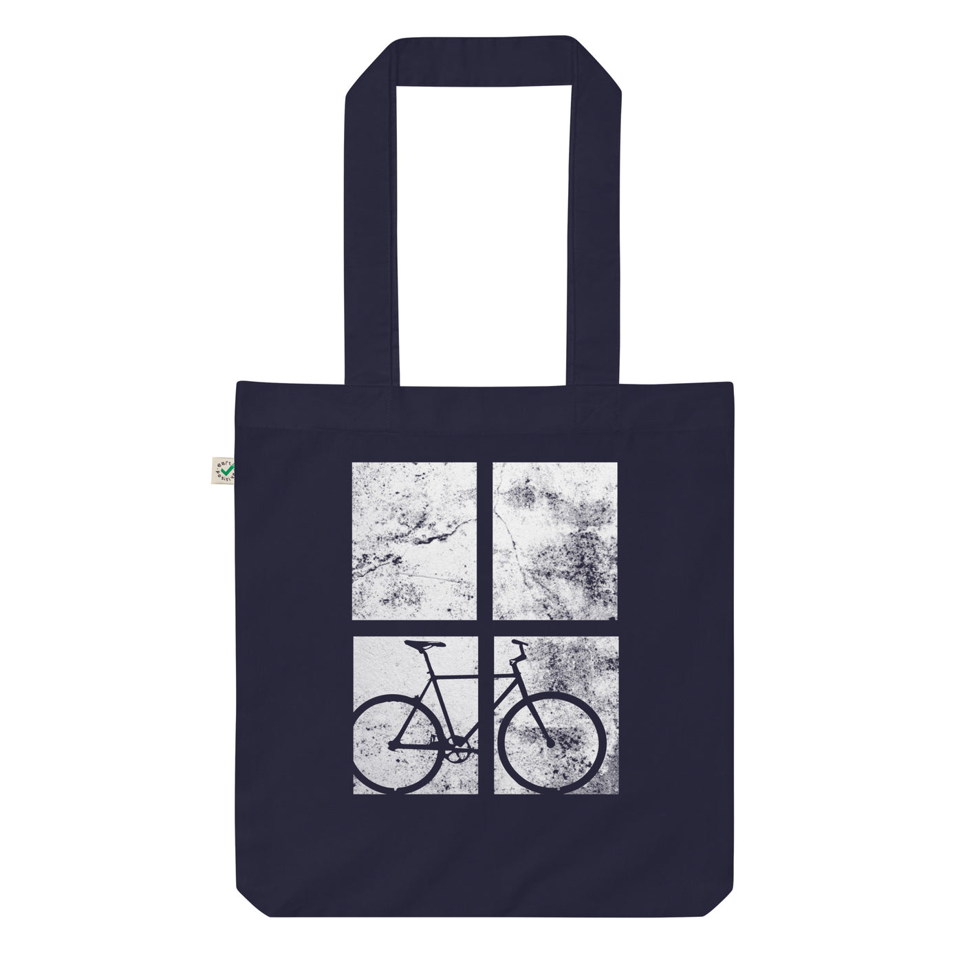 4 Rechtecke - Radfahren - Organic Einkaufstasche fahrrad Navy