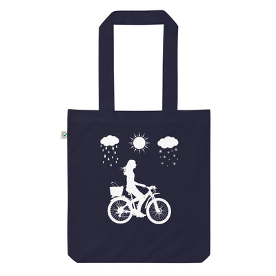 Alle Jahreszeiten Und Radfahren - Organic Einkaufstasche fahrrad Navy