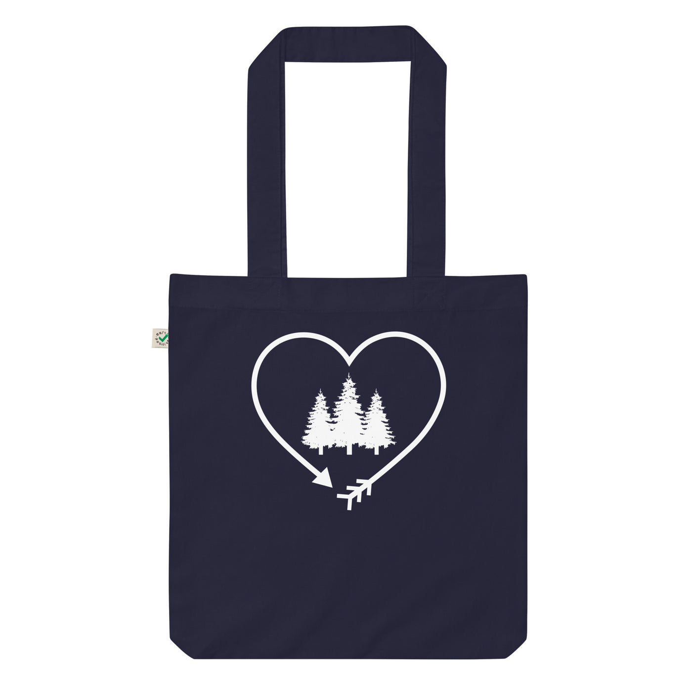 Pfeil, Herz Und Bäume - Organic Einkaufstasche camping Navy