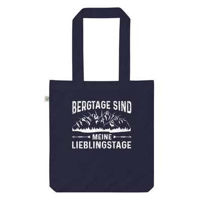 Bergtage - Lieblingstage - Organic Einkaufstasche berge wandern Navy